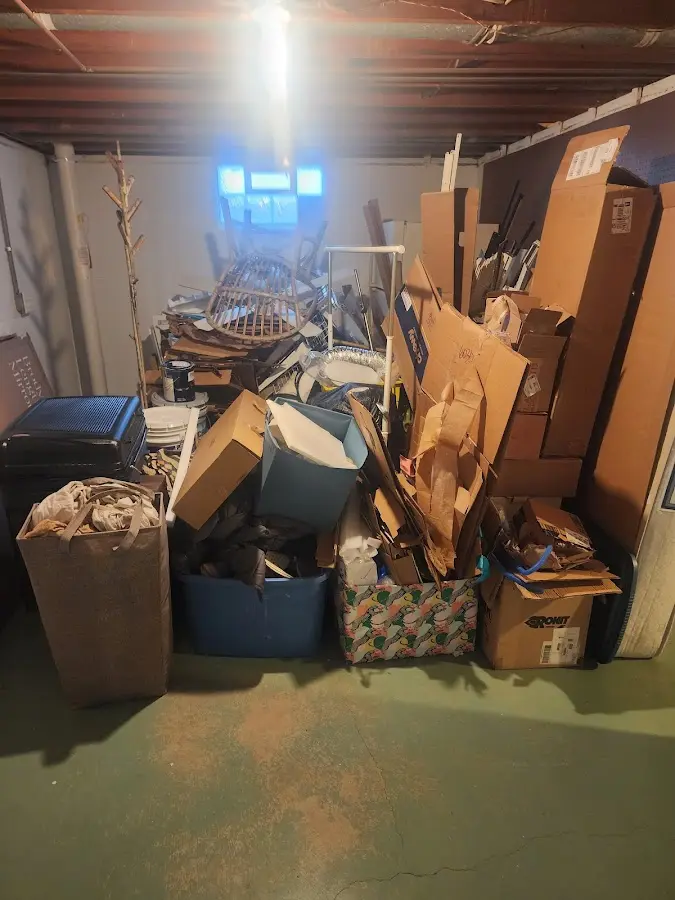 Roll-off dumpster container at job site for Construction Dumpster Rental in Glenolden